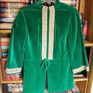 Vintage velvet peplum blouse